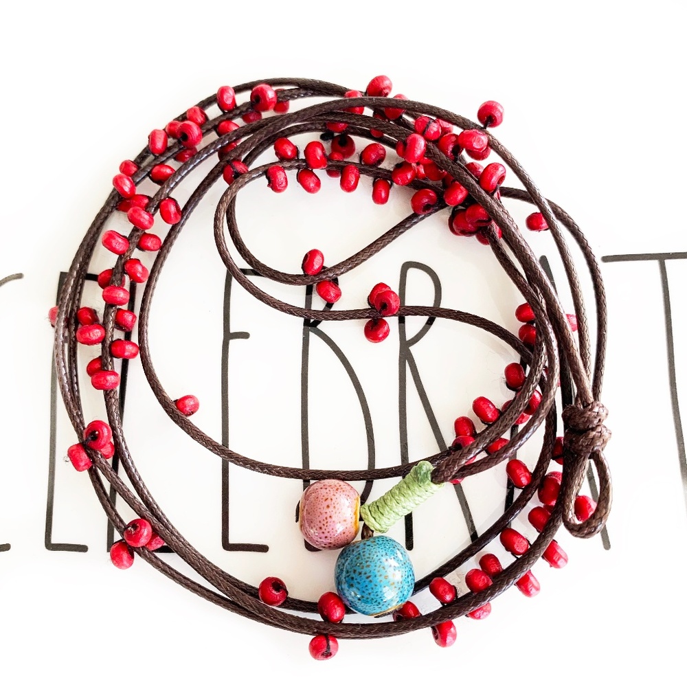 NWT! Gorgeous Hand-Woven Ceramic Necklace/Bracelet